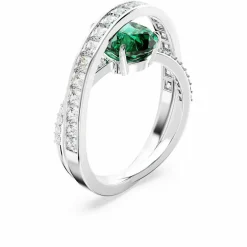 Swarovski Bijoux bague femme Swarovski Hyperbola 566536 - Vert Argent | Femme Bague
