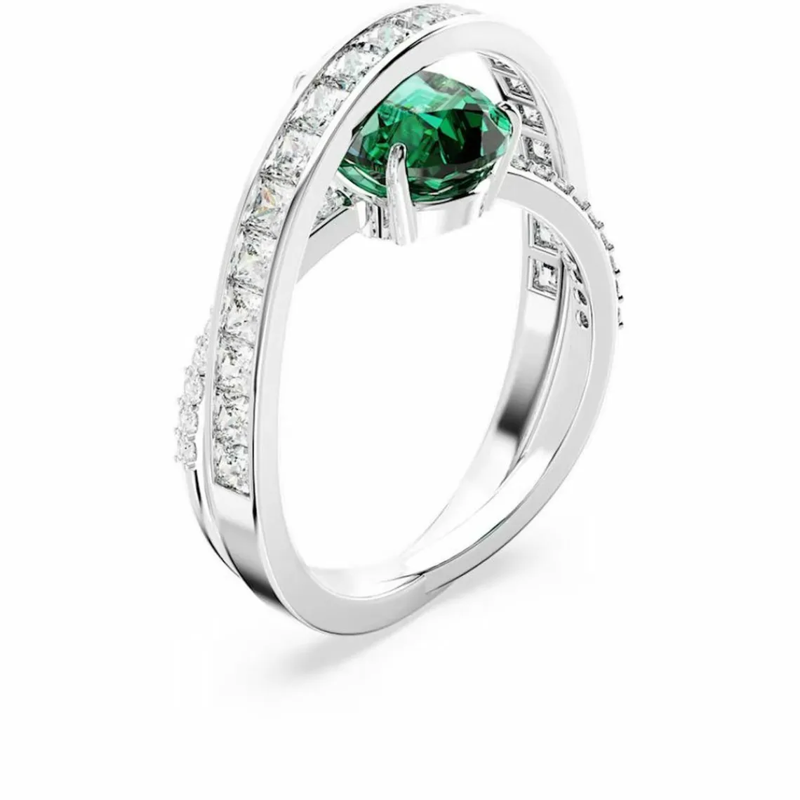 Swarovski Bijoux bague femme Swarovski Hyperbola 566536 - Vert Argent | Femme Bague