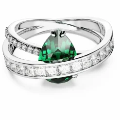 Swarovski Bijoux bague femme Swarovski Hyperbola 566536 - Vert Argent | Femme Bague