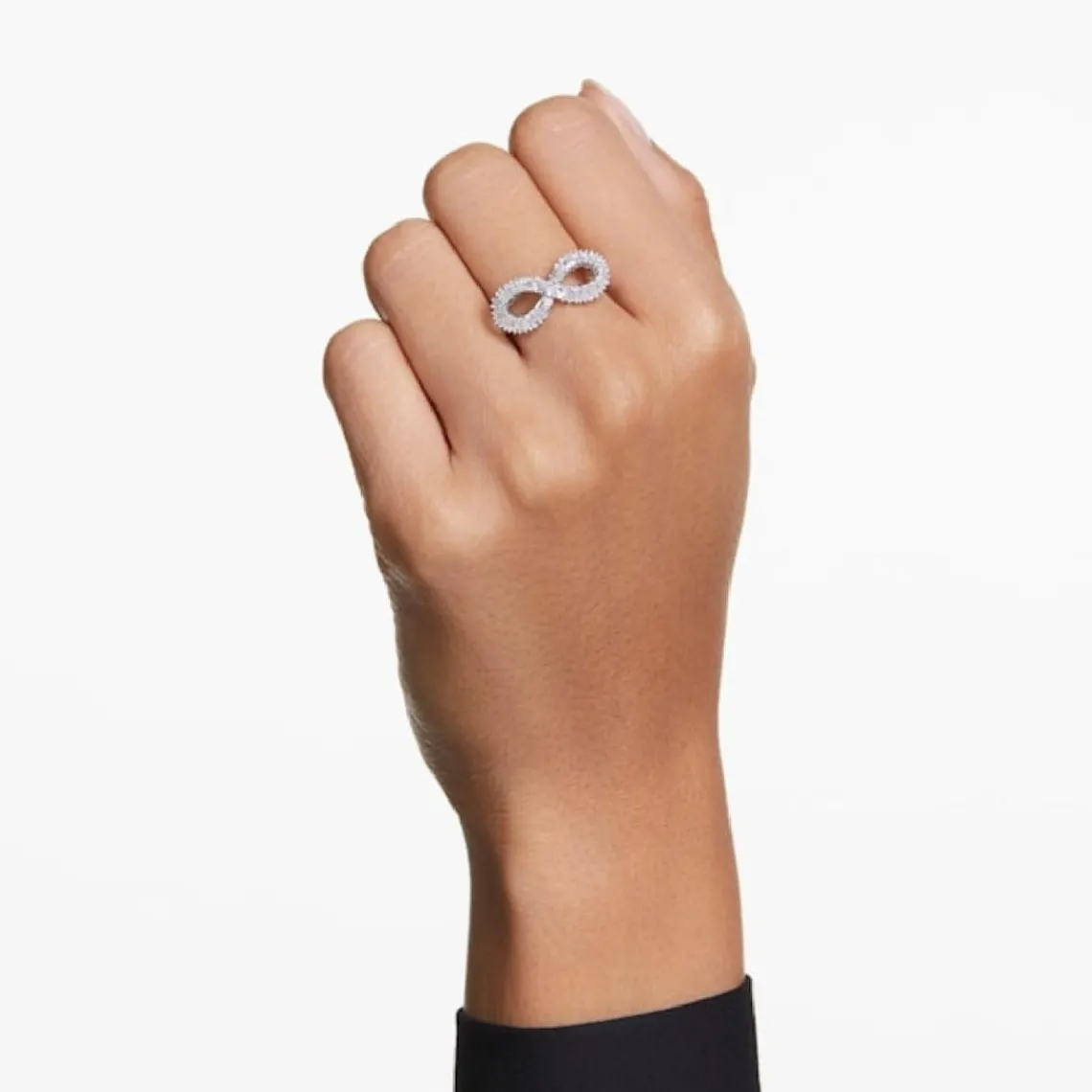 Swarovski Bijoux Bague femme Swarovski Hyperbola Mini - 567969 blanc,argent | Femme Bague