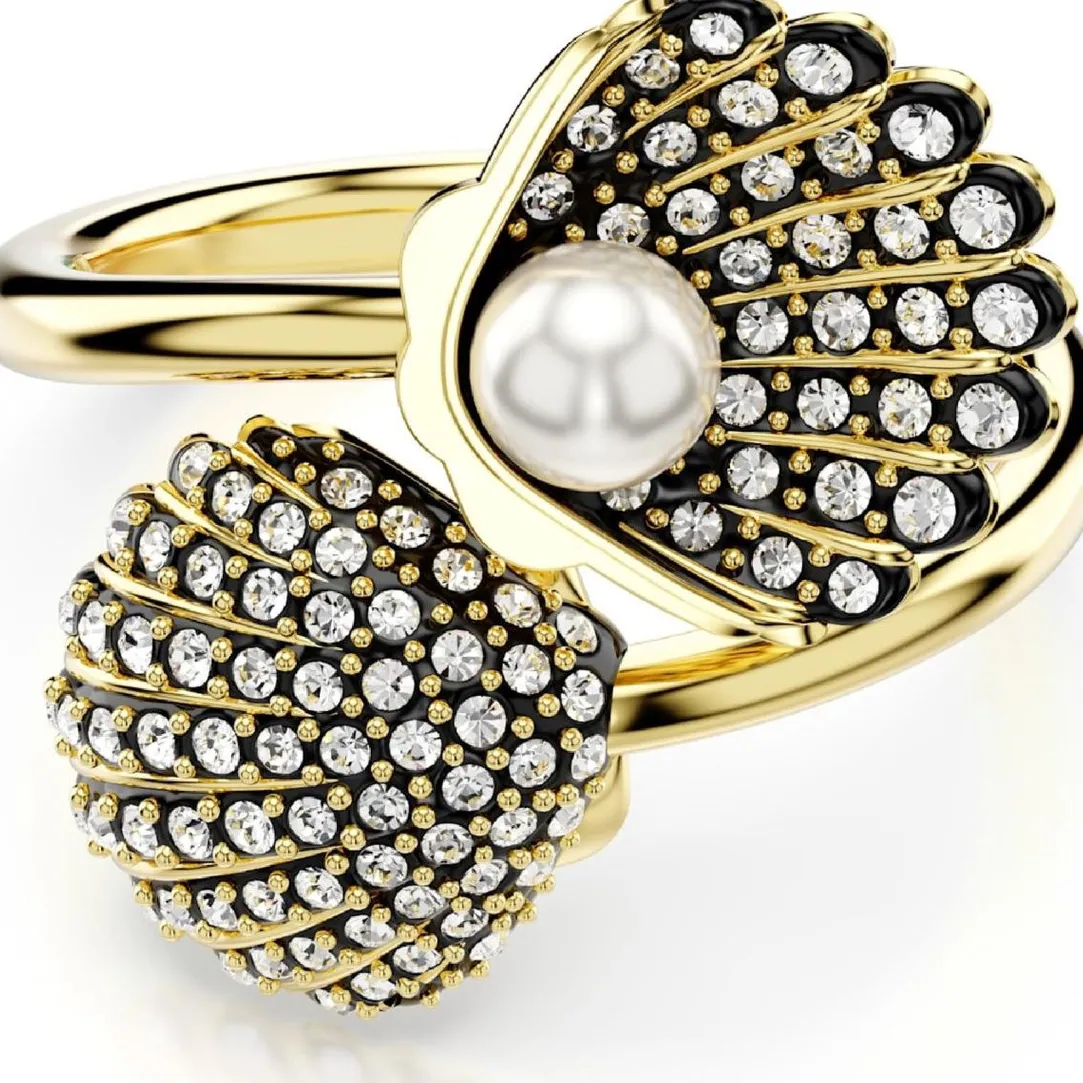 Swarovski Bijoux Bague femme Swarovski Idyllia F Shell Double - 568395 doré | Femme Bague