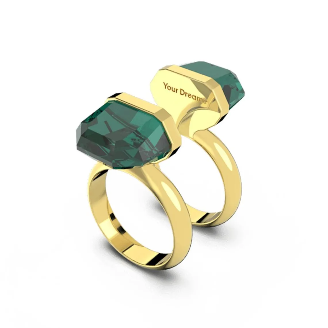 Swarovski Bijoux Bague Femme Swarovski - 5620713 Métal doré Vert | Femme Bague