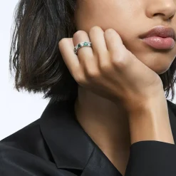 Swarovski Bijoux Bague Femme Swarovski - 5610734 Métal rhodié Vert | Femme Bague