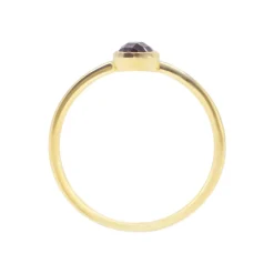 Sloya Bague Gemia En Pierre Améthyste Plaqué Or | Femme Bague