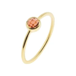 Sloya Bague Gemia En Pierre Grenat Plaqué Or | Femme Bague