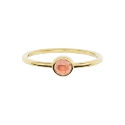 Sloya Bague Gemia En Pierre Grenat Plaqué Or | Femme Bague