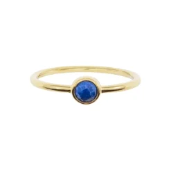Sloya Bague Gemia En Pierre Lapis-Lazuli Plaqué Or | Femme Bague