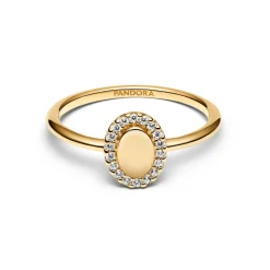 Pandora Bague Halo Ovale Gravable | Femme Bague