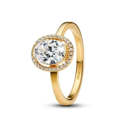 Pandora Bague Halo Ovale Scintillant | Femme Bague