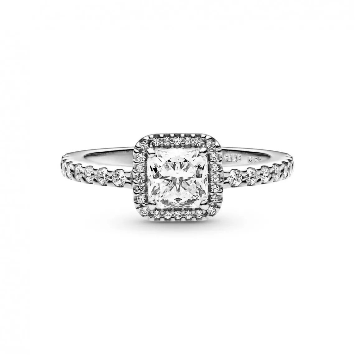 Pandora Bague Halo Scintillant Carré Timeless | Femme Bague