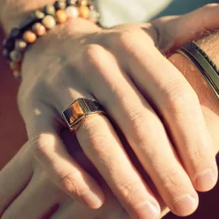 Rochet Bague Homme HA152 Rock - Doré | Homme Bague