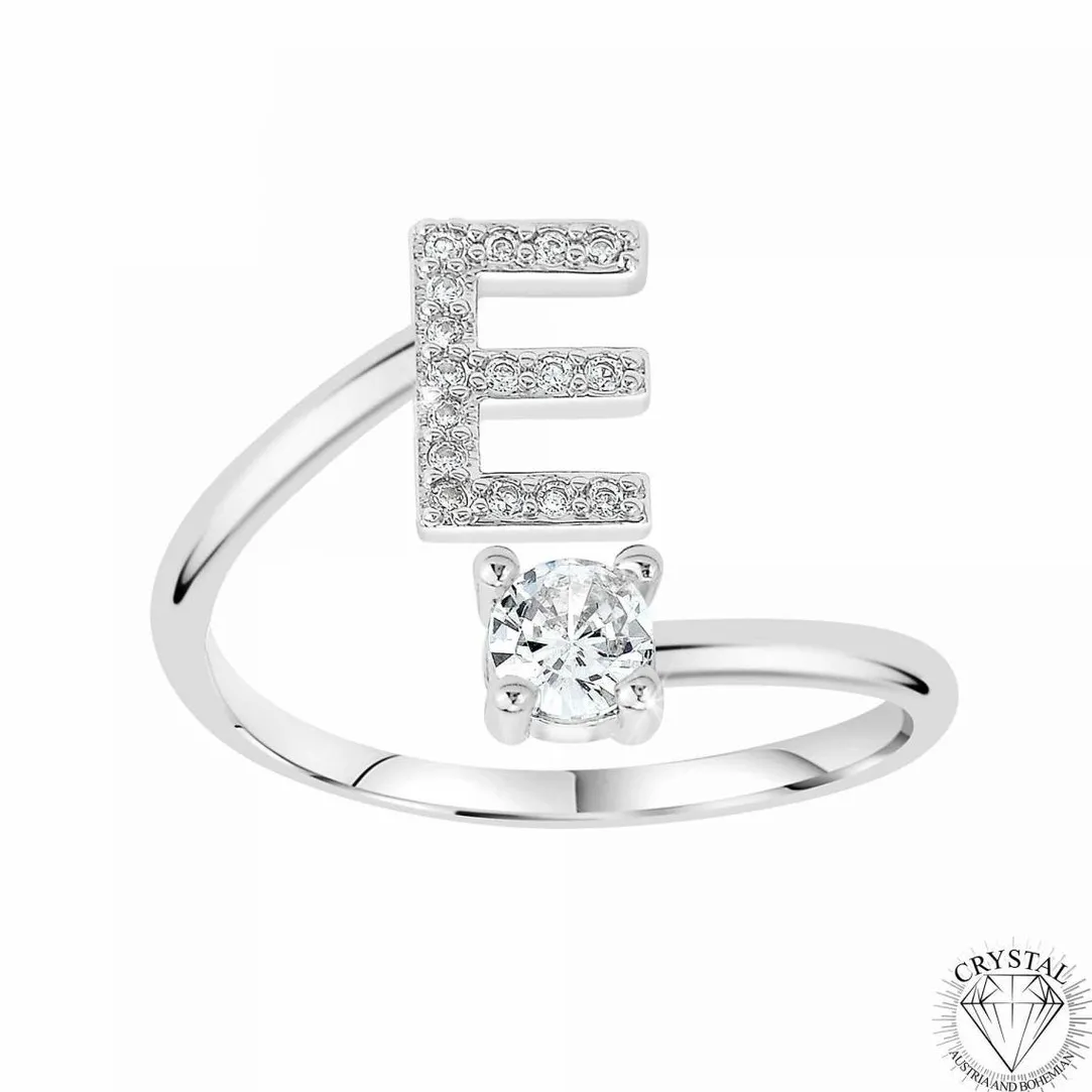 Athème Bague initiale E Femme B2804-E - Métal Argent | Femme Bague