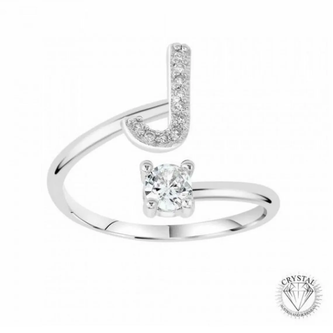 Athème Bague Initiale J Femme B2804-J - Métal Argent | Femme Bague