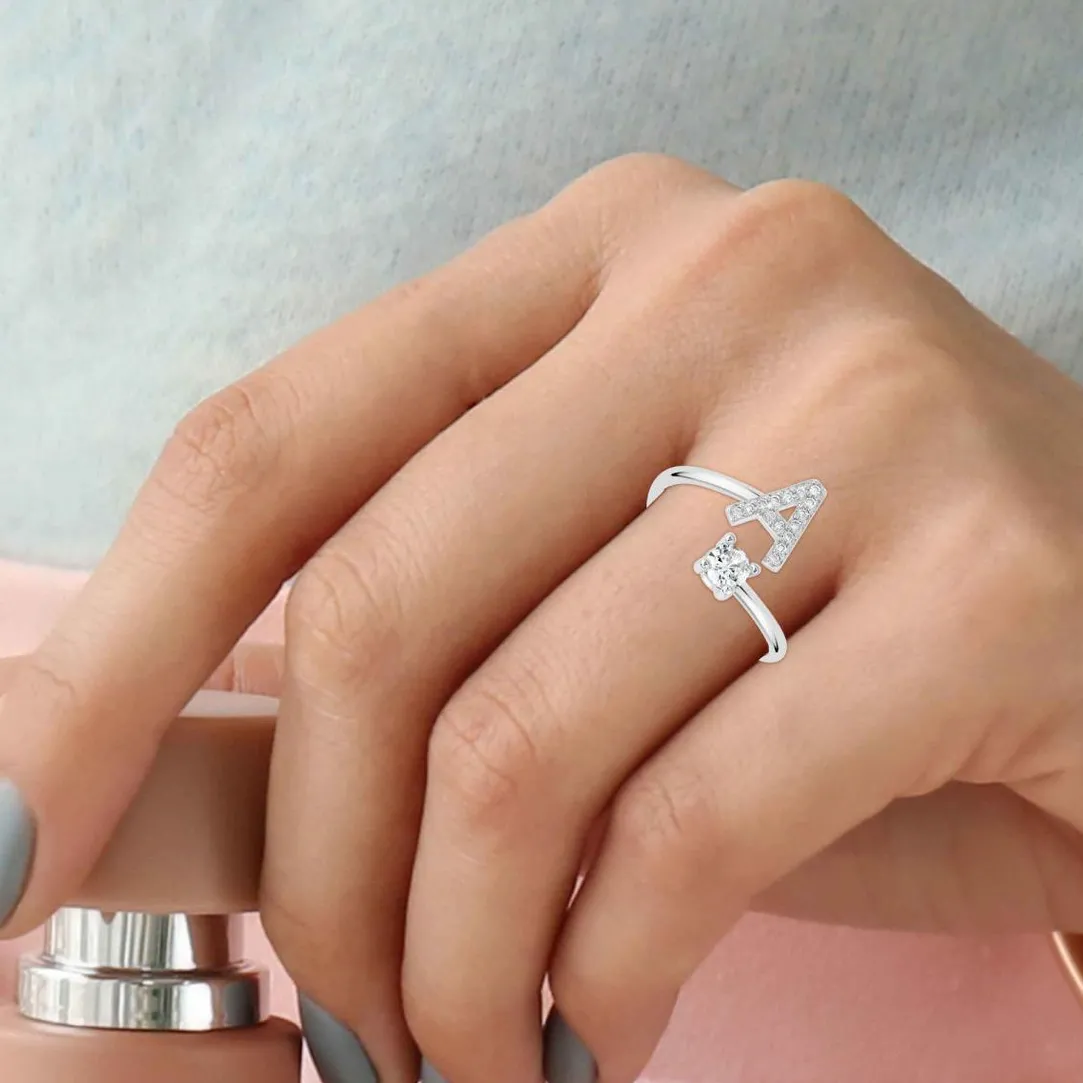Athème Bague Intiale A Femme B2804-A - Métal Argent | Femme Bague