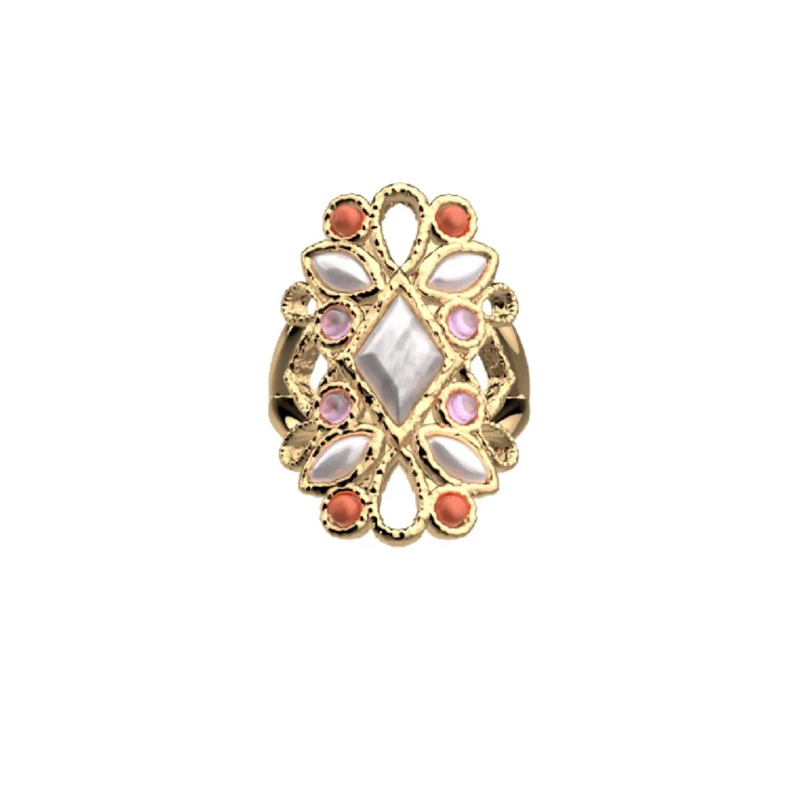 Les Georgettes Bague Doré 704434801080 P-Rosace | Femme Bague