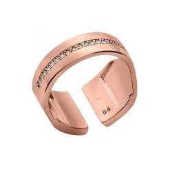 Les Georgettes Bague Les Précieuses 703182340080 - Bague Acier Largeur 12 mm Rose Femme | Femme Bague