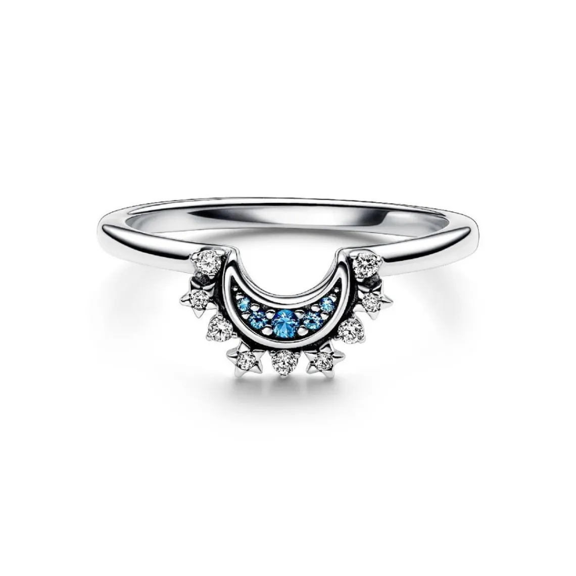 Pandora Bague Lune Scintillante Bleu Céleste | Femme Bague