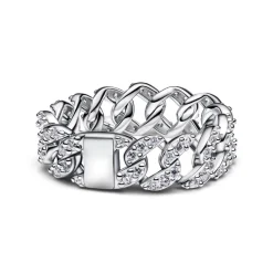 Pandora Bague Maille Cubaine Pavée | Femme Bague