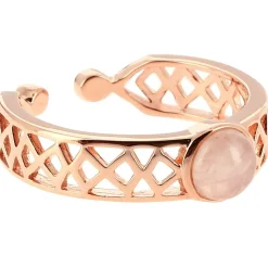 Kosma Paris Bague Mia Doré Rose & Quartz Rose | Femme Bague