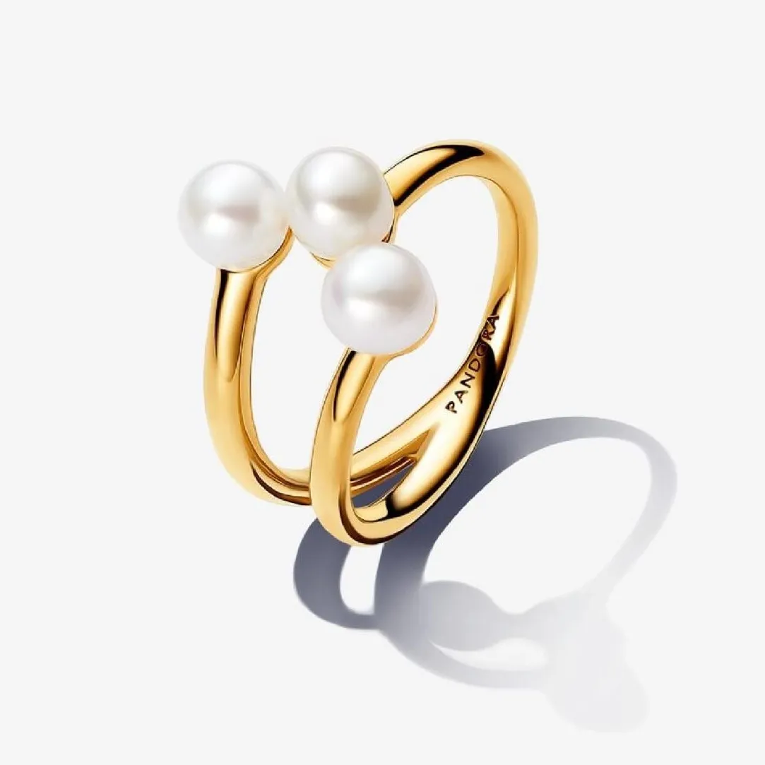Pandora Bague Ouverte Perles de Culture | Femme Bague