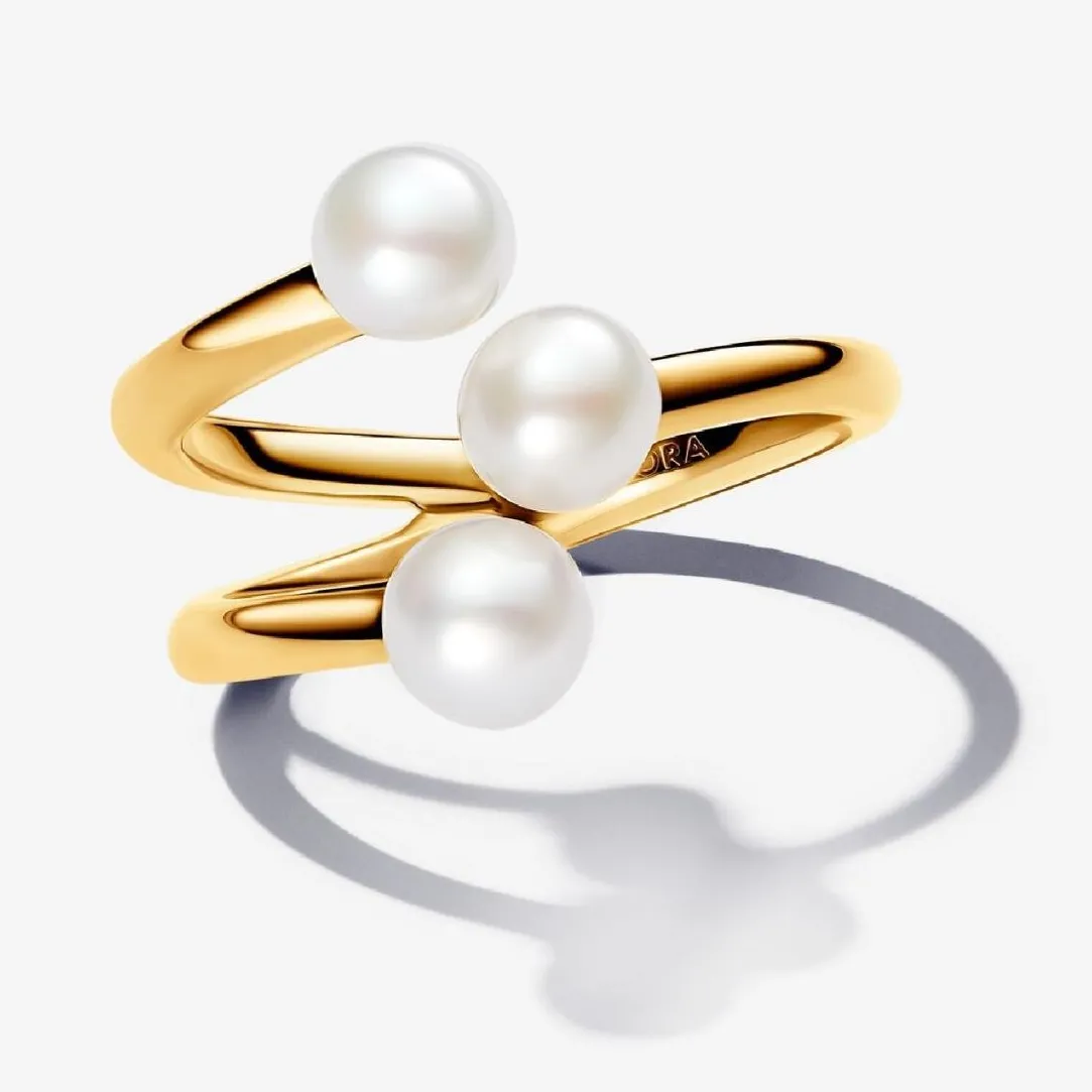 Pandora Bague Ouverte Perles de Culture | Femme Bague