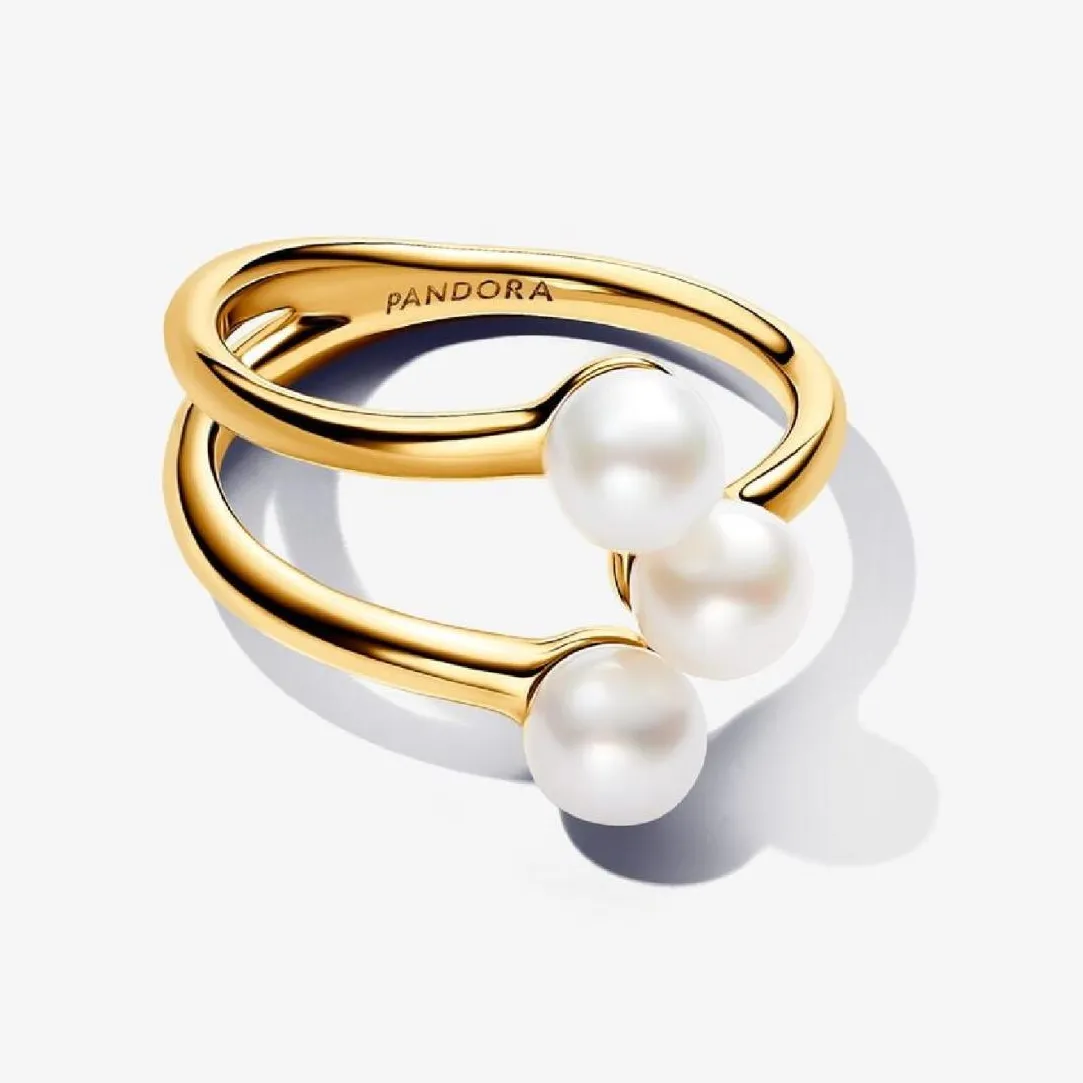 Pandora Bague Ouverte Perles de Culture | Femme Bague