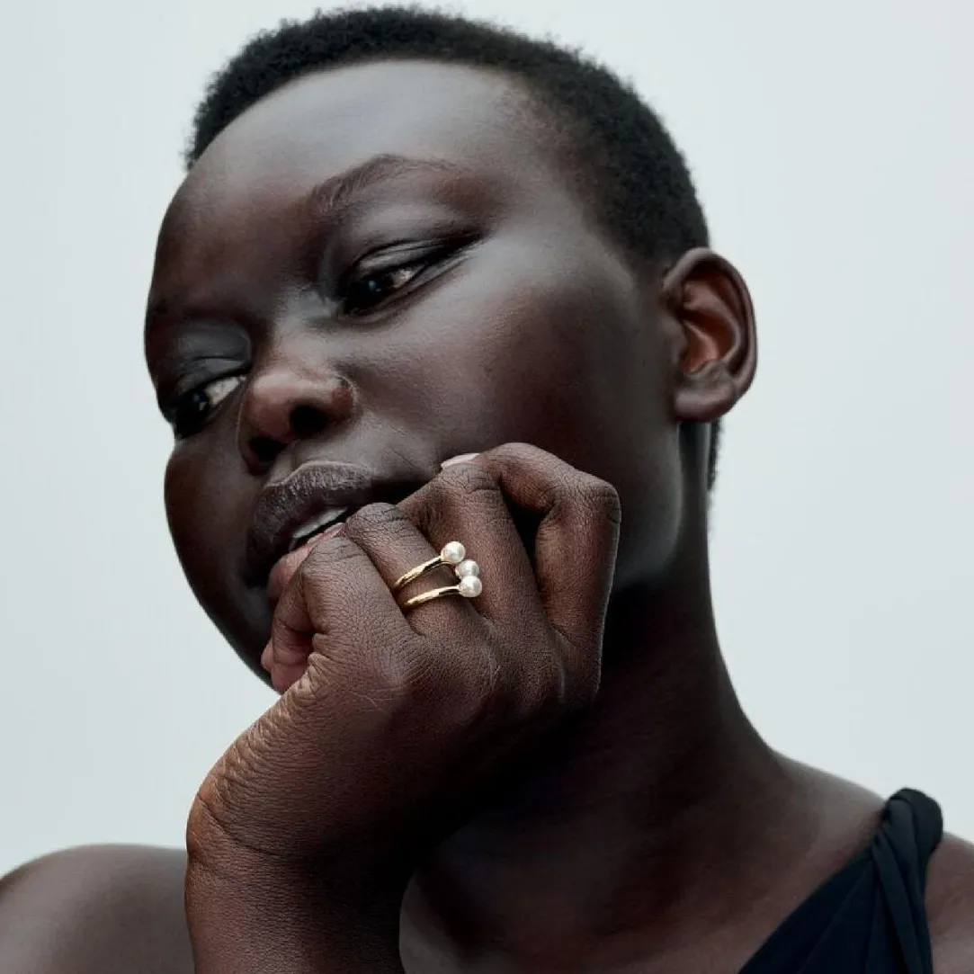 Pandora Bague Ouverte Perles de Culture | Femme Bague