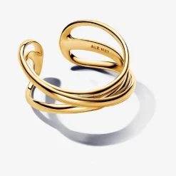 Pandora Bague Ouverte Triple Anneau Organique | Femme Bague