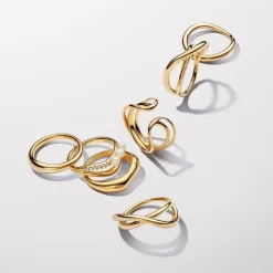 Pandora Bague Ouverte Triple Anneau Organique | Femme Bague