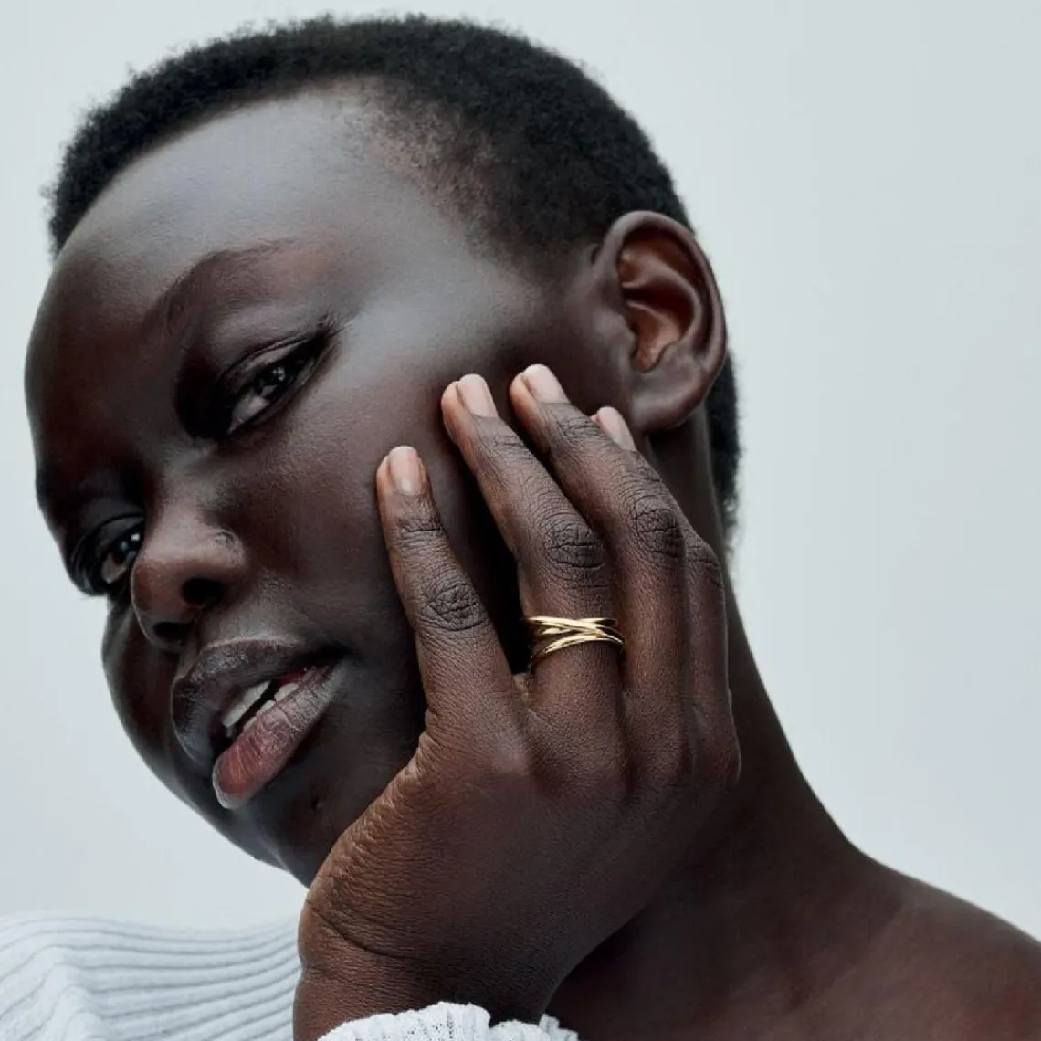 Pandora Bague Ouverte Triple Anneau Organique | Femme Bague