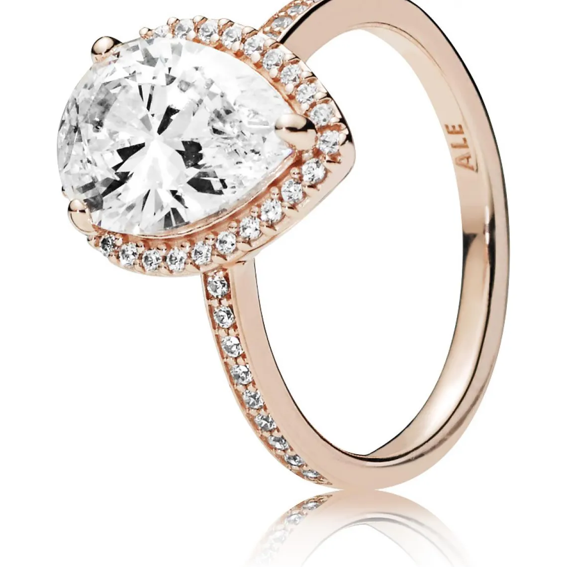 Pandora Bague 186251CZ - Bague Taille Poire Rose Femme | Femme Bague