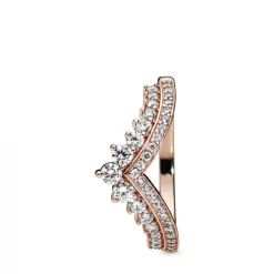 Pandora Bague 187736CZ - Voeu Princesse Rose Femme | Femme Bague