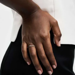 Pandora Bague ME - Anneau Double Noir et Pavé | Femme Bague