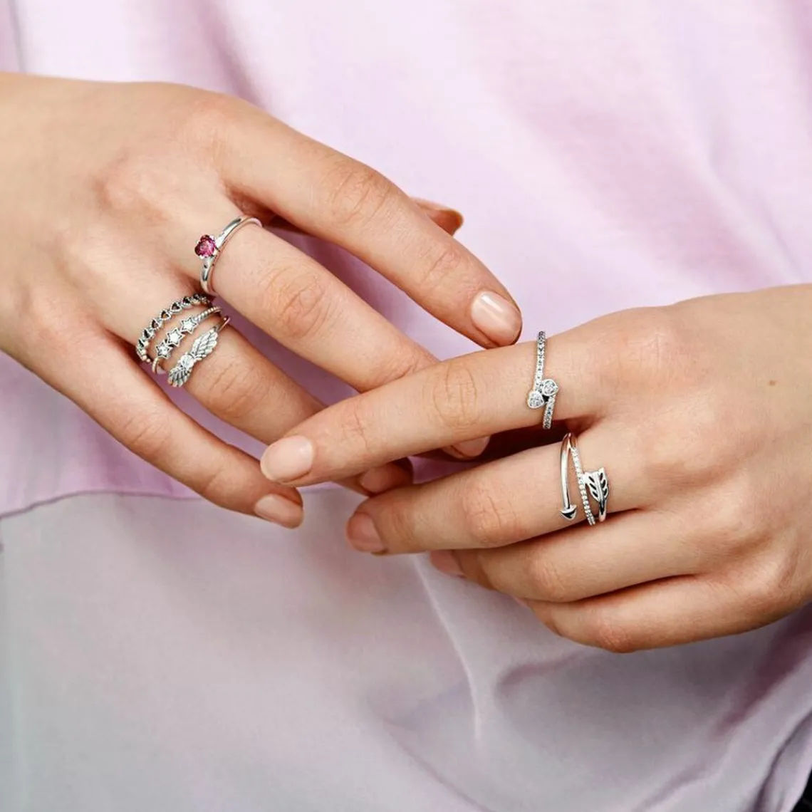 Pandora Bague Moments Ailes d'Ange Scintillantes | Femme Bague