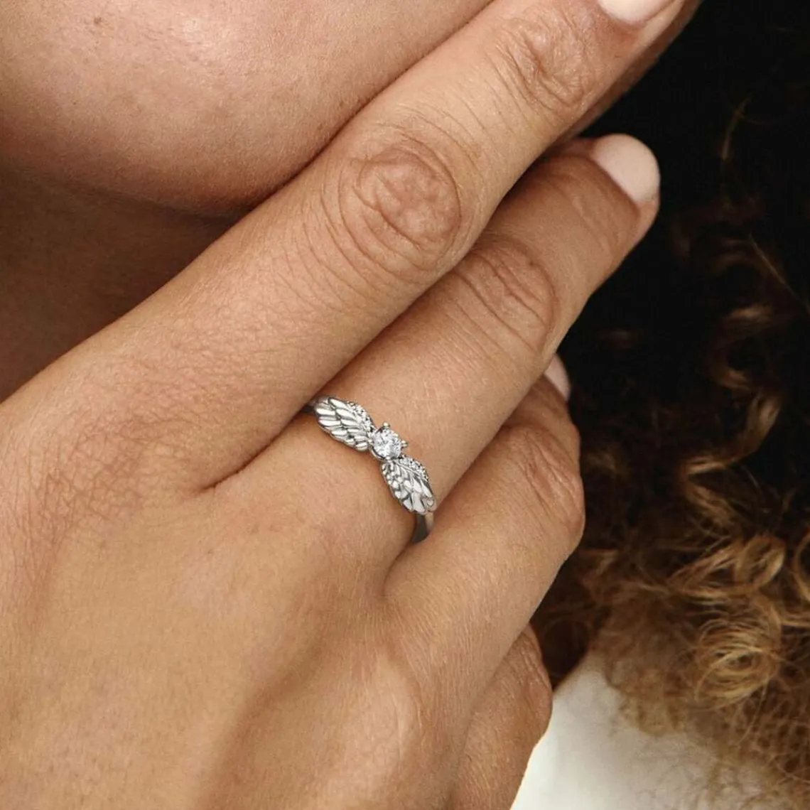 Pandora Bague Moments Ailes d'Ange Scintillantes | Femme Bague