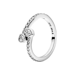 Pandora Bague Moments deux cœurs scintillants | Femme Bague