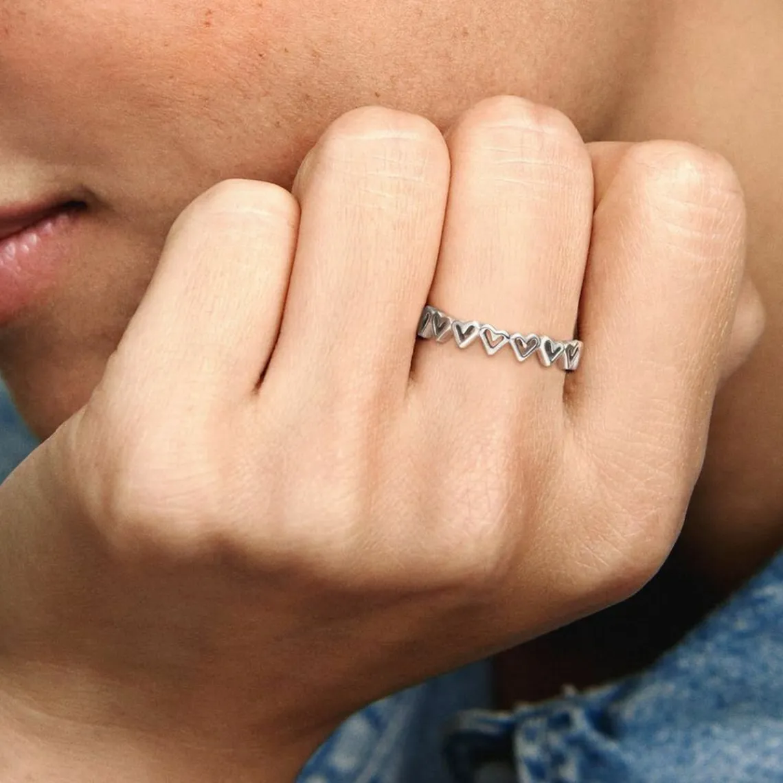 Pandora Bague Moments Esquisse de Cœurs | Femme Bague