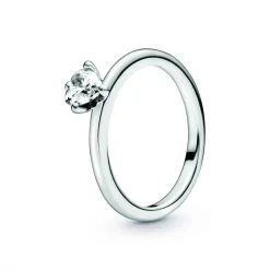 Pandora Bague Moments Solitaire Cœur Incolore | Femme Bague
