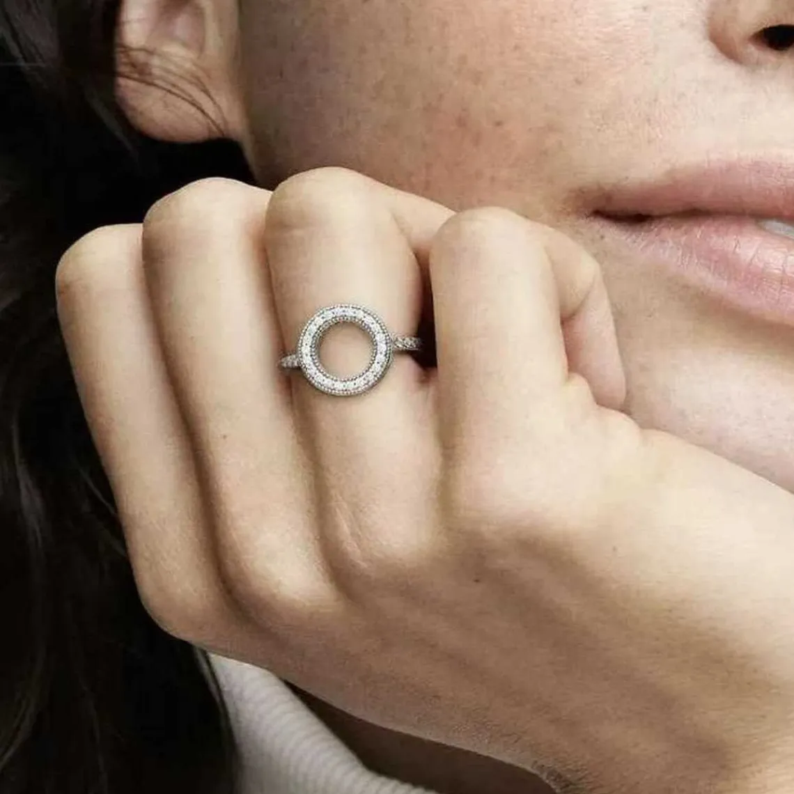 Pandora Bague Signature Halo Scintillant | Femme Bague
