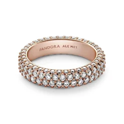 Pandora Bague Timeless - Double Rang Pavé | Femme Bague