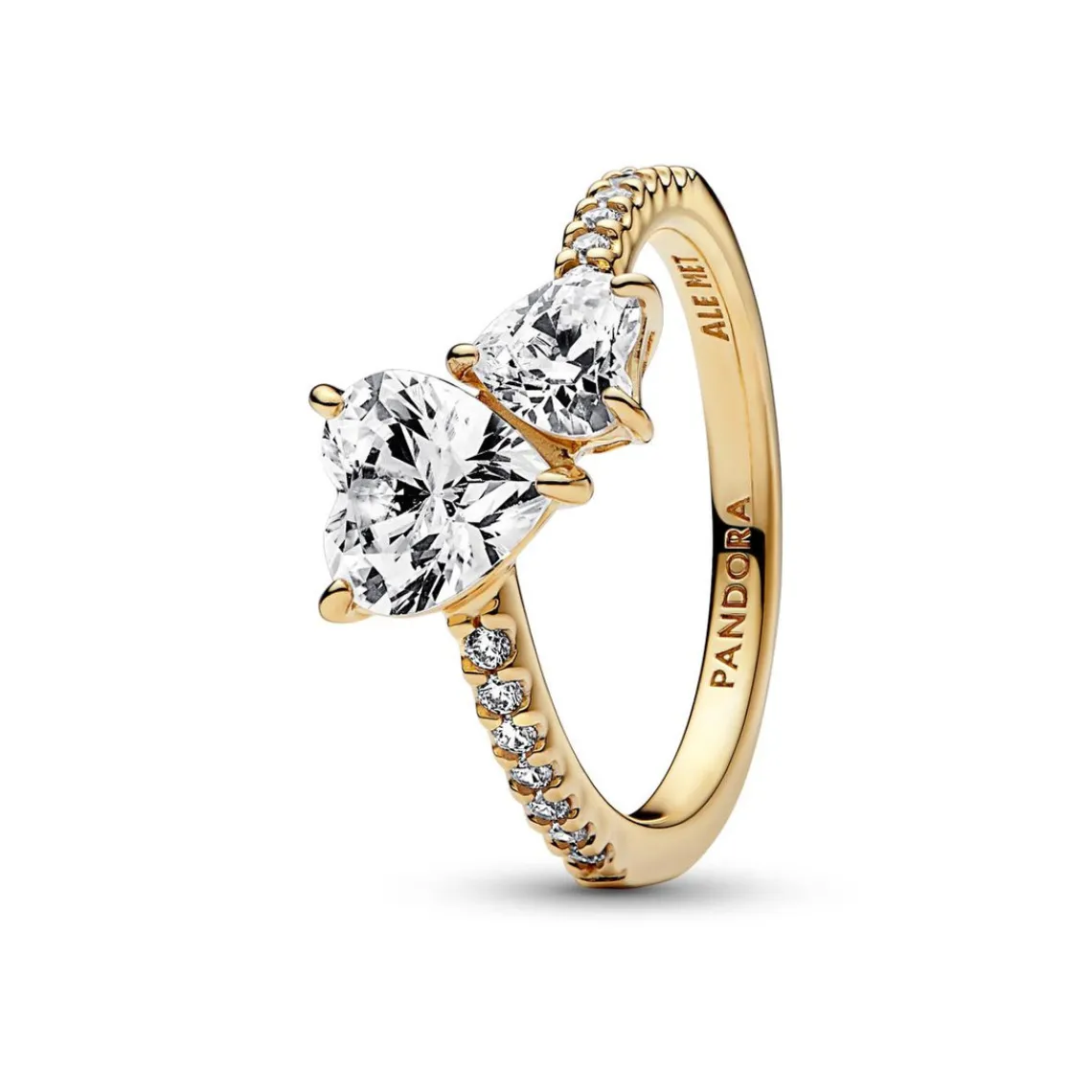 Pandora Bague Timeless - Double Cœur Scintillant | Femme Bague