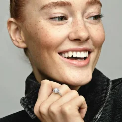 Pandora Bague Timeless Halo Scintillant Rond | Femme Bague