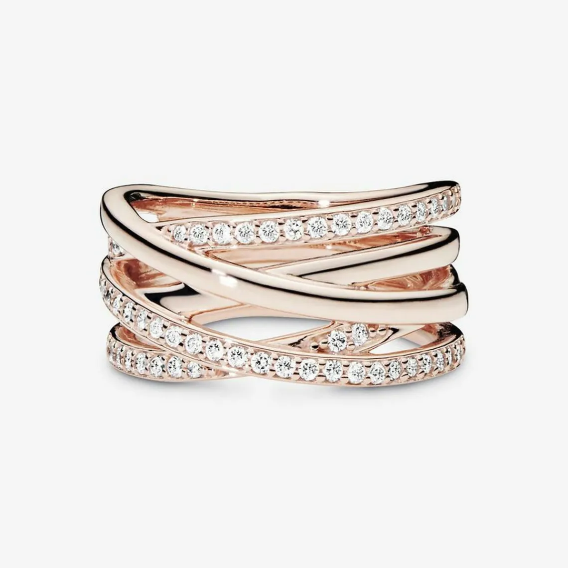 Pandora Bague Timeless Scintillante & Lignes Polies | Femme Bague