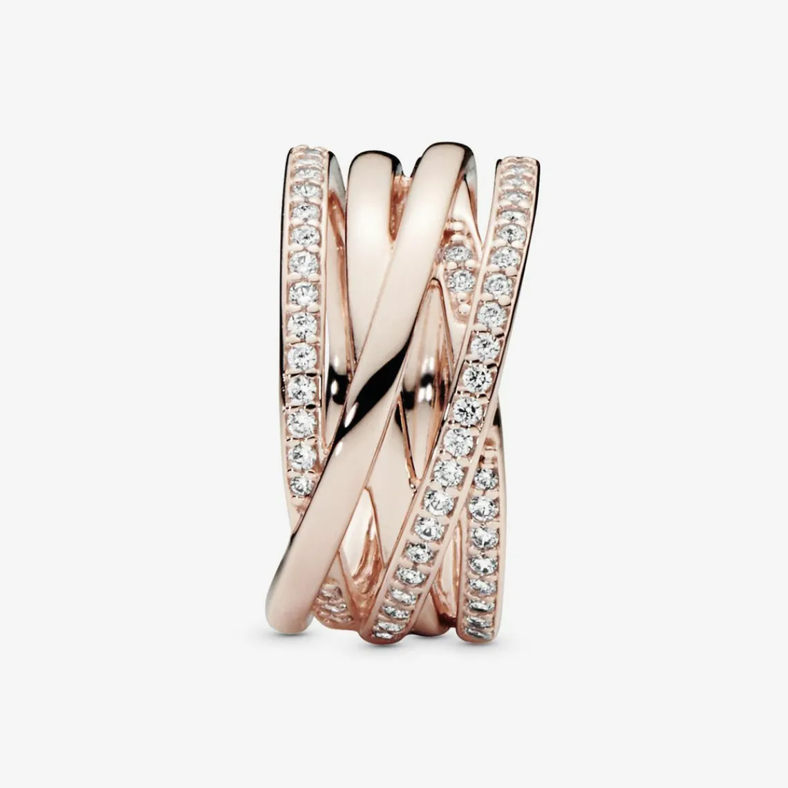 Pandora Bague Timeless Scintillante & Lignes Polies | Femme Bague