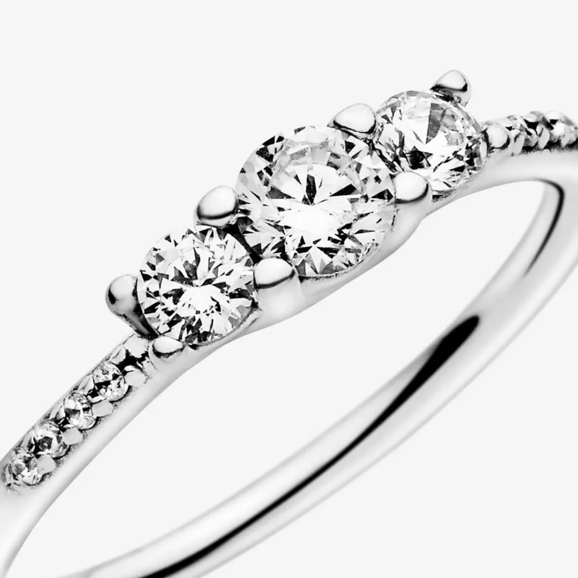Pandora Bague Timeless trois pierres rondes | Femme Bague