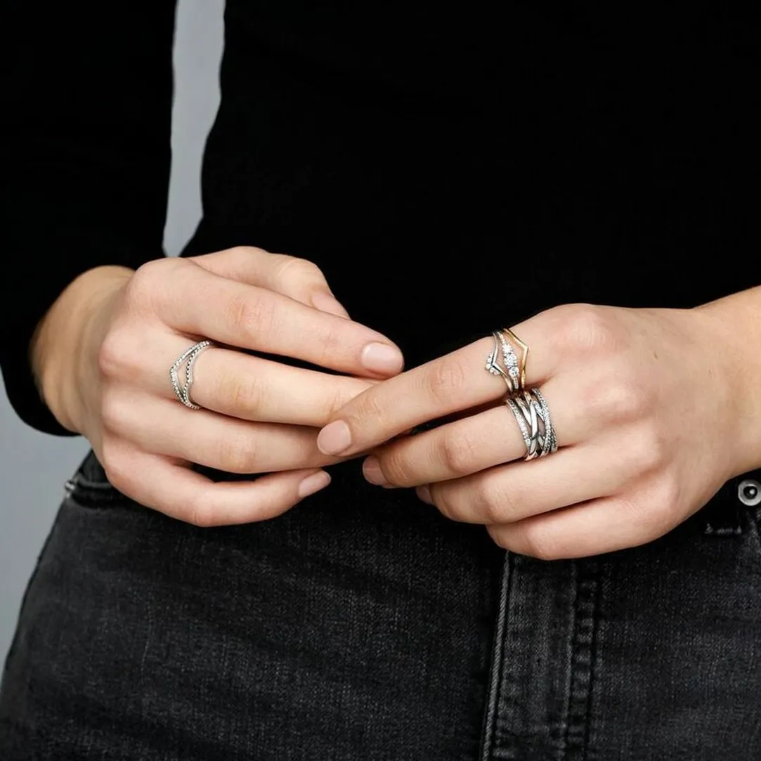 Pandora Bague Timeless V scintillante | Femme Bague