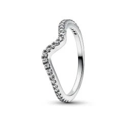 Pandora Bague - Vague Scintillante Argent | Femme Bague