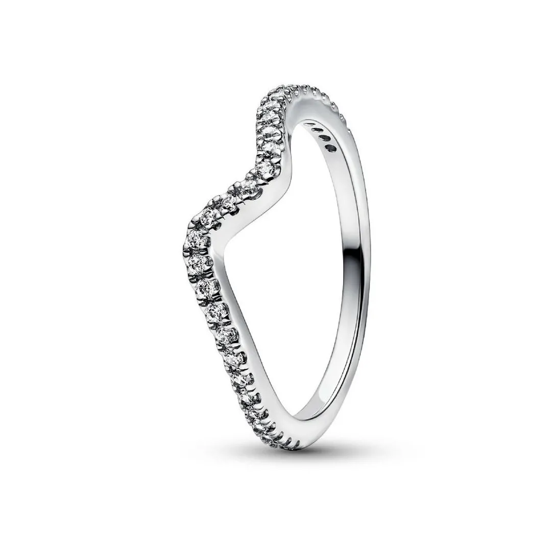 Pandora Bague - Vague Scintillante Argent | Femme Bague