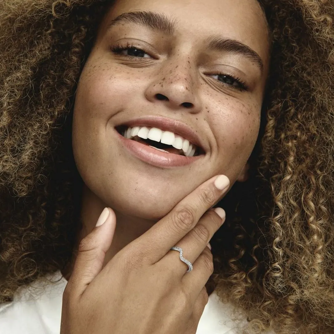 Pandora Bague - Vague Scintillante Argent | Femme Bague