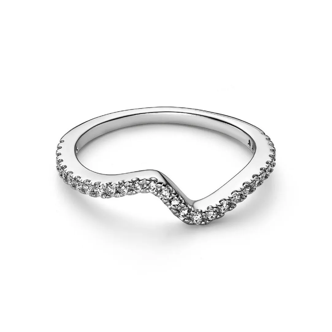 Pandora Bague - Vague Scintillante Argent | Femme Bague